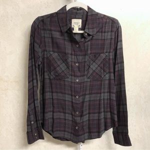 Forever 21 Women’s Plaid Button Down Shirt